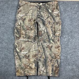 Walls Camo Pants Mens 2XL Cotton Hunting Outdoor Cargo Convertible Zip Off
